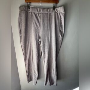 Croft & Barrow Tan White Houndstooth Straight Leg Pull On Women’s Pants Size XXL